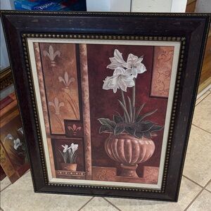 Floral Art Print in Ornate Frame